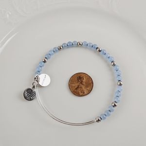 Alex & Ani Blue Rafaelian Silver Beaded Bracelet